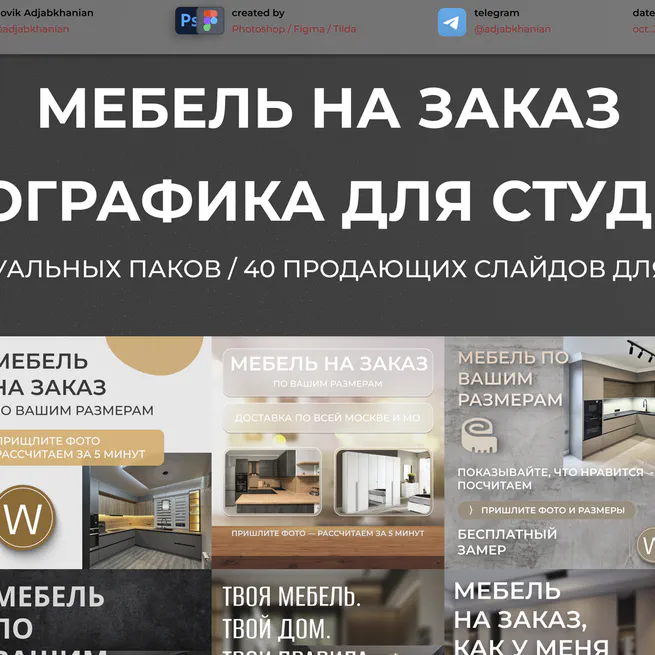 Infographics for W Furniture Studio / Avito Packs