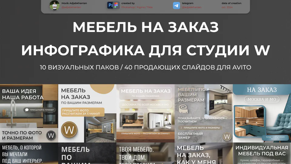 Infographics for W Furniture Studio / Avito Packs