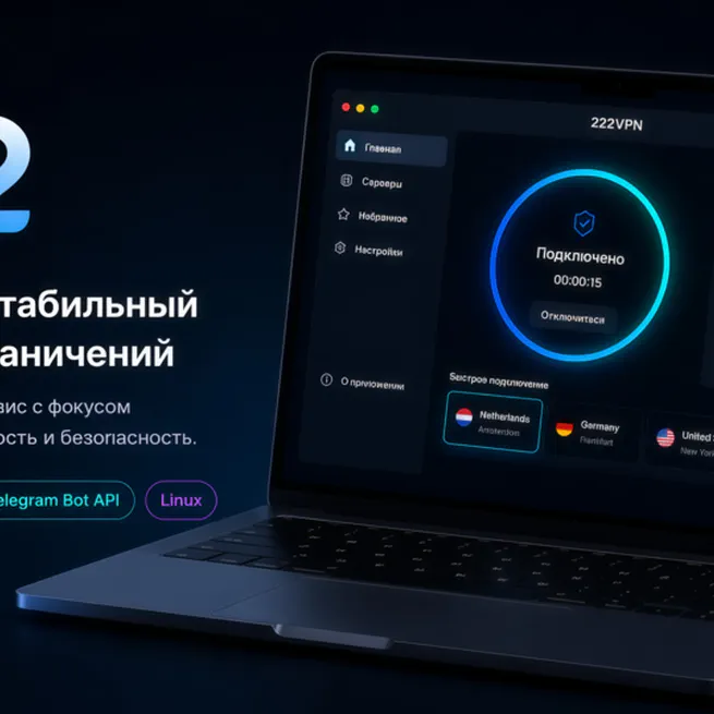 222VPN — стабильный VPN без ограничений